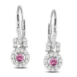 Miadora 14k Gold 1/3ct TDW Pink and White Diamond Earrings (G-H, I1-I2)