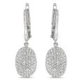 18k White Gold 1 1/3ct TDW Diamond Dangle Earrings (G-H, SI1-SI2)