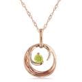 Miadora 14k Pink Gold 1/10ct TDW Yellow Diamond Necklace