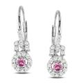 Miadora 14k Gold 1/3ct TDW Pink and White Diamond Earrings (G-H, I1-I2)