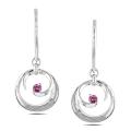 Miadora 14k White Gold 1/10ct TDW Pink Diamond Earrings (I1-I2)