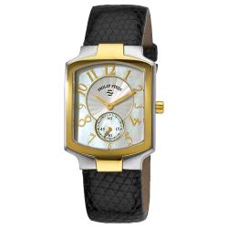 Philip Stein Women's Classic Black Strap Two Tone Watch