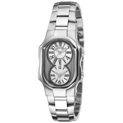 Philip Stein Women's 'Signature' Stainless Steel Dual Time Watch