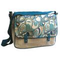Blue Harmony Abstract Print Shoulder Bag