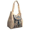 Aquarelle Jute Abstract Print Tote Bag