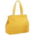 Amber Jute Circle Pattern Carry Tote Bag