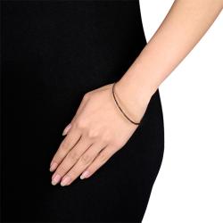 14k Pink Gold 2 1/4ct TDW Black Diamond Bangle Bracelet