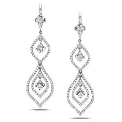 18k White Gold 2 1/5ct TDW Diamond Dangle Earrings (G-H, SI1-SI2)
