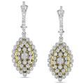 18k White and Yellow Gold 1 1/4ct TDW Diamond Earrings (G-H, SI1-SI2)