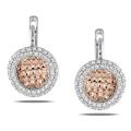 18k Two-tone Gold 3/4ct TDW Diamond Dangle Earrings (G-H, SI1-SI2)