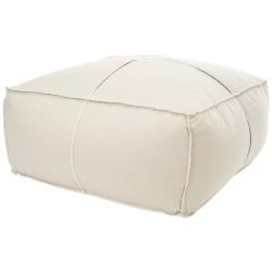 Beige Large Poof Ottoman/Chair