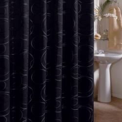 Edmon Black Shower Curtain 