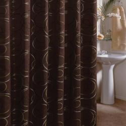 Edmon Chocolate 72-inch Shower Curtain