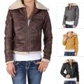 Ci Sono by Journee Juniors Wool Accent Faux Leather Zippered Jacket