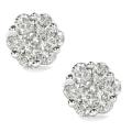 14k Gold 3/4ct TDW Cluster Diamond Earrings (J-K, I1-I2)
