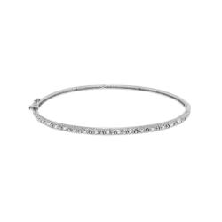 Sterling Silver 1/4ct TDW Diamond Bangle Bracelet (H-I, I2-I3)