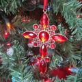 Christmas Red Crystal Cross Ornament (Set of 2) by Selections by Chaumont
