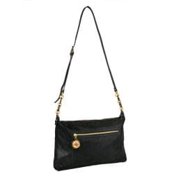 Fendi Women's Black Suede Forever Crossbody Bag