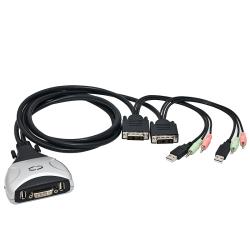 SYBA 2-Port DVI/ USB KVM Switch with Audio