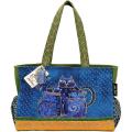 Laurel Burch Indigo Cat Family Artistic Totes Medium Tote