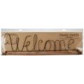Welcome Fabric Holder with 22-inch Dowel