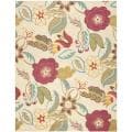 Handmade Blossom Paisley Beige Wool Rug (8' x 10')