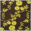 Handmade New Zealand Wool Spring Brown/ Green Rug (6' Square)