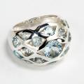 Sterling Silver Blue Topaz Ring (India)