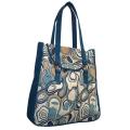 Aquarelle Blue Jute Tote Bag