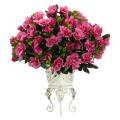 Azalea with Metal Planter Silk Plant