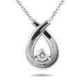 10k White Gold 1/6ct TDW White Diamond Necklace (J-K, I1-I2)