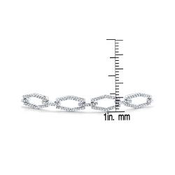 10k White Gold 1ct TDW Diamond Link Bracelet (H-I, I1-I2)