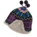 Muk Luks Girl's Plaid Fairisle Faux Fur-lined Beanie