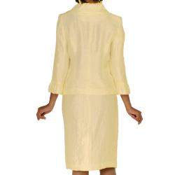 Divine Apparel Missy Shimmer Fabic Skirt Suit