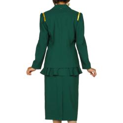 Divine Apparel Women's Plus Size Double Peplum Jacket Skirt Suit