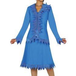 Divine Apparel Ornamental Self Flower Jacket Dress