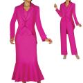 Divine Apparel 4-piece Tuxedo Pant and Skirt Suit