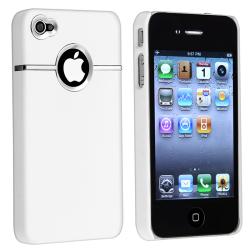 White Rubber-coated Case for Apple iPhone 4