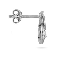 10k White Gold 1/6ct TDW Diamond Open Teardrop Earrings (J-K, I1-I2)