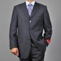 Mantoni Men's Charcoal Grey 3-button Wool Suit
