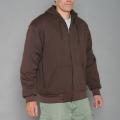 Buena Vida Men's Brown Fleece Lined Hooded Jacket