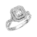 New! 14k White Gold 5/8ct TDW Diamond Engagement Ring (G, SI1)