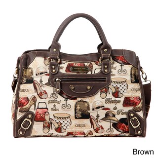 Nicole Lee Lexter Accessories Tapestry Fashion Duffel Bag