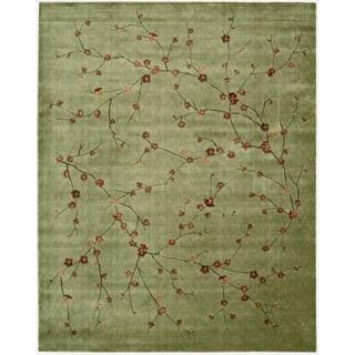 Chambord Cherry Blossom Green Rug (1'9 x 2'9)