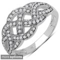Malaika 14k Gold over Sterling Silver 1/3ct TDW Braided Diamond Ring (I-J, I3)