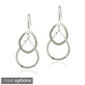 Sterling Silver Double Teardrop Dangle Earrings