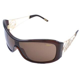 Chopard Women's SCH 0294/S 958 Brown and Gold Rhinestone Embellished Sunglasses
