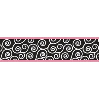 Sweet JoJo Designs Pink and Black Madison Wallpaper Border Decal