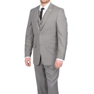 Stacy Adams Men's Medium Grey Two-button Vested Suit