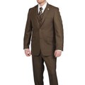 Stacy Adams Men's Brown 2-button Vested Suit